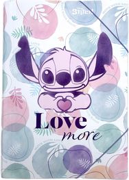 Aplankas plastikinis Stitch Pastel, su guma, A3