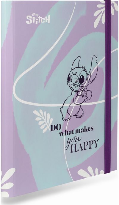 Dėklas sąsiuviniams STICH Pastel Happy, su guma, A4, 3 cm