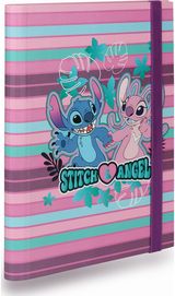 Dėklas sąsiuviniams STITCH Angel, A5, su guma, 3 cm