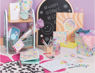 Aplankas kartoninis Brunnen Happy Hippie, su guma, A3