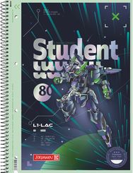 Sąsiuvinis Brunnen Robot Hero su spirale, A4, 90 g, 80 l, langeliais