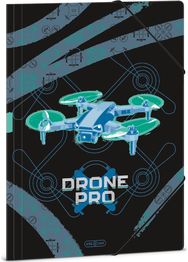 Aplankas kartoninis Drone Pro, su guma, A4