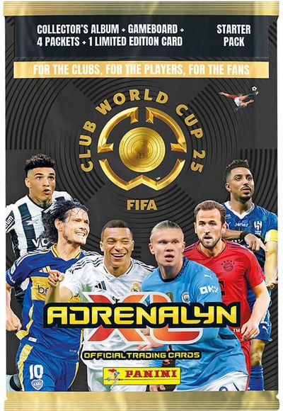 Kolekcinės kortelės Adrenalyn XL FIFA Club World Cup 2025 Starter Pack