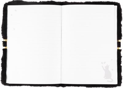 Dienoraštis su spynele Astrabag FLUFFY KITTY BLACK, A5, 70 g, 96 l.