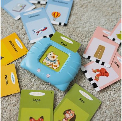 Kalbančios kortelės ABĖCĖ, dvispalvės, įvairių rūšių