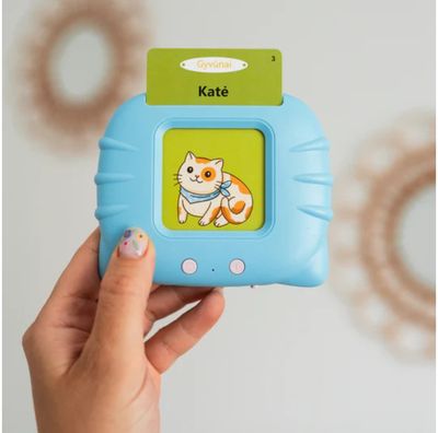 Kalbančios kortelės ABĖCĖ, dvispalvės, įvairių rūšių