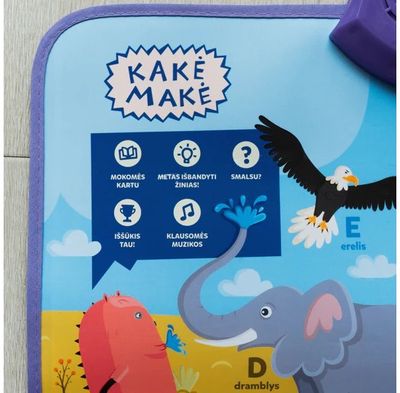 Edukacinis žaidimas ABĖCĖ KAKĖ MAKĖ Kalbančios raidės ir gyvūnai, kabinamas ant sienos