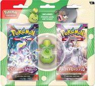 Kolekcinės kortelės su trintuku Pokémon TCG: Back to School: Eraser Blister Lechnok / Smoliv, įv. rūšys