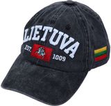 Kepurė nuo saulės Lietuva, su snapeliu, juodos sp.