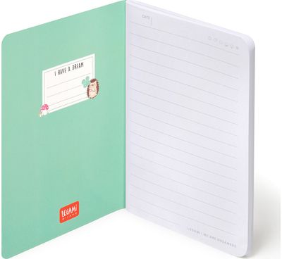 Užrašinė LEGAMI Quaderno Hedgehog, A6, 100 g/m2, 80 l., linijomis
