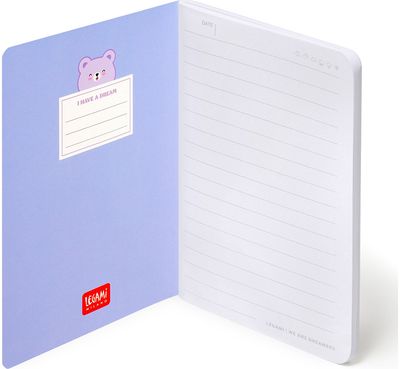 Užrašinė LEGAMI Quaderno Teddy Bear, A6, 100 g/m2, 80 l., linijomis