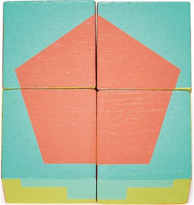 Medinis lavinamasis žaislas MENTARI spalvotos kaladėlės