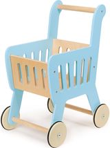 Medinis žaislas MENTARI Pirkinių vežimėlis