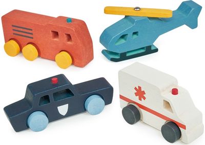 Medinis žaislas MENTARI Greitosios pagalbos automobilis