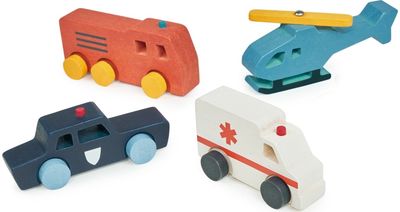 Medinis žaislas MENTARI Greitosios pagalbos automobilis
