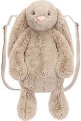 Pliušinis žaislas zuikutis JELLYCAT Bashful Beige Bunny kuprinė