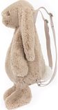 Pliušinis žaislas zuikutis JELLYCAT Bashful Beige Bunny kuprinė