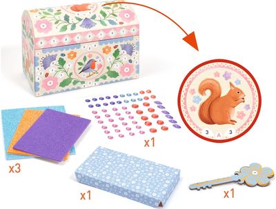 Kūrybinis rinkinys DJECO DIY Mosaics & Sticker paslapčių dėžutė