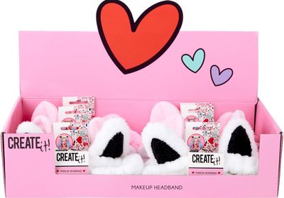 Plaukų lankelis CREATE IT!, su ausytėmis, įv. rūšių