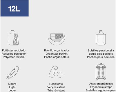 Kuprinė MR London Fun Dino, RPET, 35 cm, 2 sk.