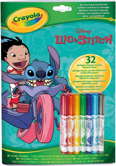 CRAYOLA Lilo&Stitch Spalvinimo ir veiklos albumas