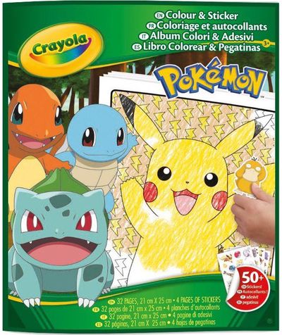 CRAYOLA POKEMON Spalvinimo rinkinys su lipdukais