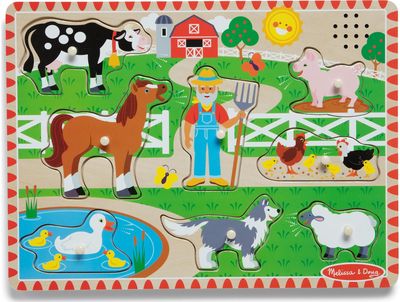 MELISSA & DOUG Grojanti dėlionė Old MacDonald´s Farm, EN