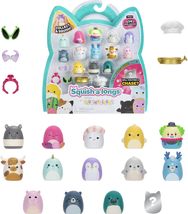 SQUISHMALLOWS SQUISH-A-LONGS Herojai, 14 vnt., 2,5 cm