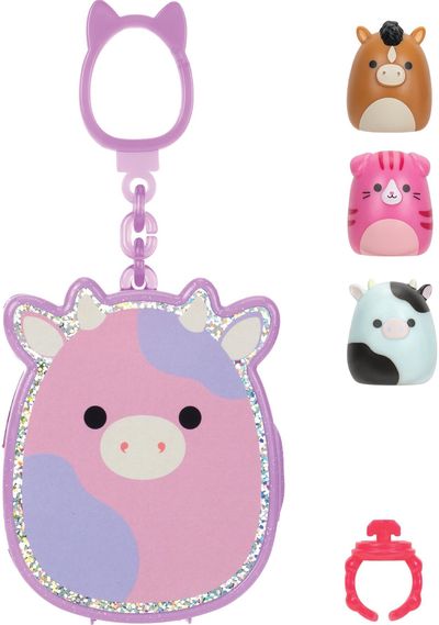 SQUISHMALLOWS CLIP-A-LONGS Herojai-siurprizai, 3 vnt., 2,5 cm