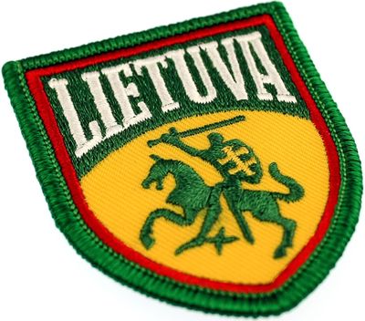 Antsiuvas Skydo formos Vytis Lietuva, 50 x 65 mm