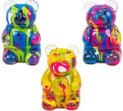Antistresinis žaislas KEYCRAFT INKEZ Teddy Bear Paint Sensory, įv. rūšys