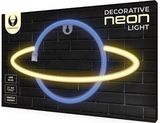 Dekoracija LED NEON Saturnas, geltona–mėlyna, 5 V USB/3x AA