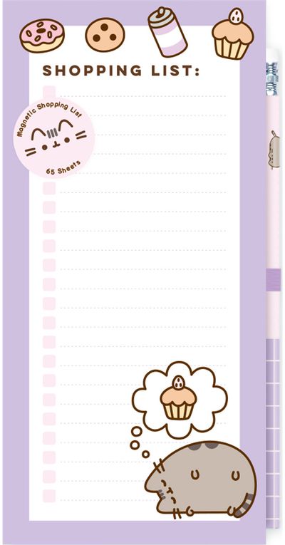 Magnetinis bloknotas PUSHEEN THE CAT su pieštuku