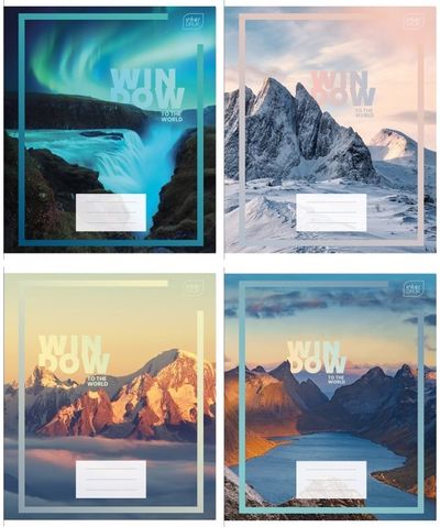 Sąsiuvinis INT Nature A5, 70 g, 48 l., langeliais, įv. rūšių