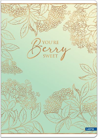 Sąsiuvinis LASTVA Berry, A4, 80 g/m2, 52 l., linijomis, įv. rūšių