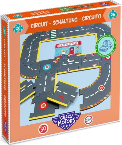 Dėlionė - trasa DJECO CRAZY MOTORS City Circuit 24 det.