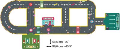 Dėlionė - trasa DJECO CRAZY MOTORS City Circuit 24 det.