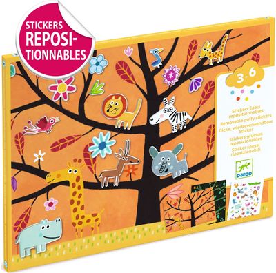 Kūrybinis lipdukų rinkinys DJECO Thick stickers Off-ground tag!