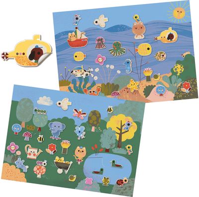 Kūrybinis lipdukų rinkinys DJECO Thick stickers Summertime