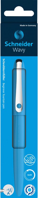 Plunksnakotis SCHNEIDER Wavy A, mėlynos sp., bl.