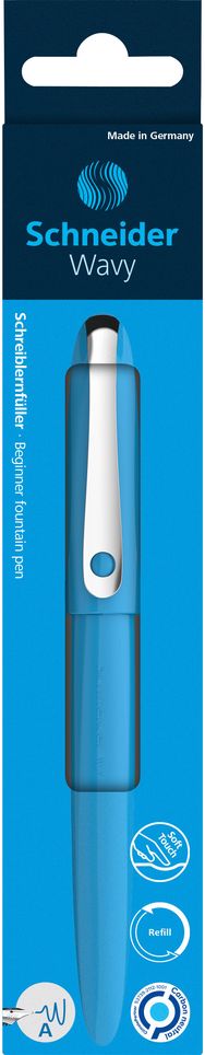 Plunksnakotis SCHNEIDER Wavy A, mėlynos sp., bl.