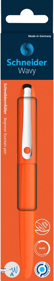 Plunksnakotis SCHNEIDER Wavy A, oranžinės sp., bl.