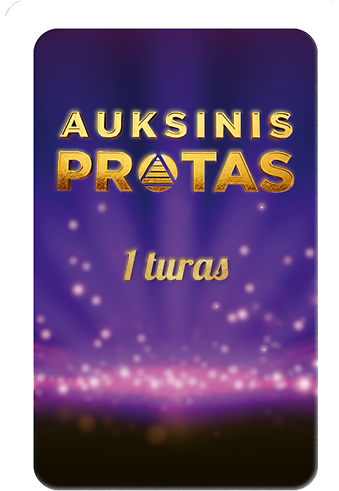 Stalo žaidimas AUKSINIS PROTAS. DIDYSIS STALO ŽAIDIMAS. GERIAUSI 10-MEČIO KLAUSI MAI