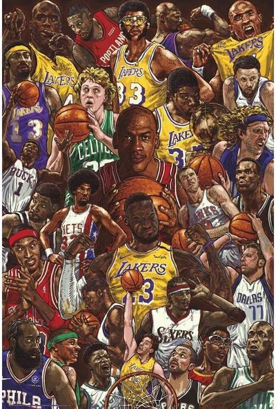 Plakatas BASKETBALL SUPERSTARS , 61 x 91,5 cm
