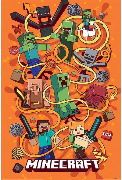 Plakatas MINECRAFT Funtage montage, 61 x 91,5 cm