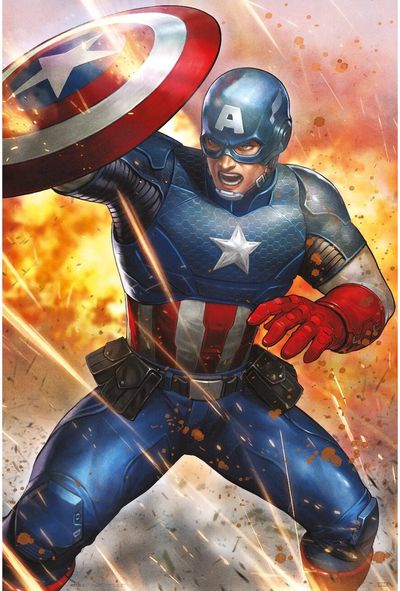 Plakatas MARVEL Captain america - under fire, 61 x 91,5 cm