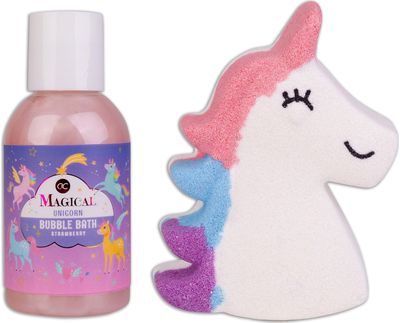 Vonios rinkinys MAGICAL UNICORN & MERMAID (vonios putos+vonios burbulas), įv,rūš ys, 100ml+110g/90g
