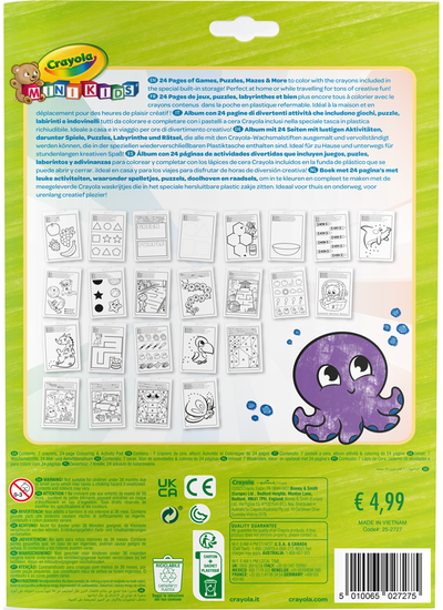 Kūrybinis rinkinys CRAYOLA Colour & Shape veiklos knyga ir kreidelės 8 vnt.