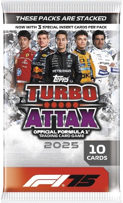 Kolekcinės kortelės TOPPS Formula 1 2025 Turbo Attax 1 pakelis