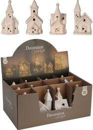Dekoracija Church, 11 cm, 4 rūšių